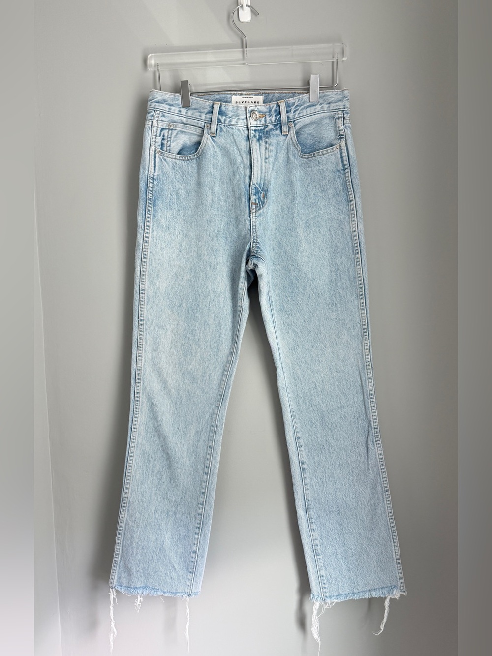 SLVRLAKE Hero Jeans High-Rise Slim Fit Ankle Length 100% Cotton Lightwash 28